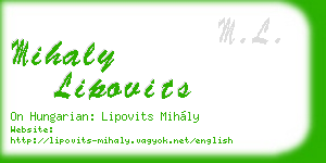 mihaly lipovits business card
